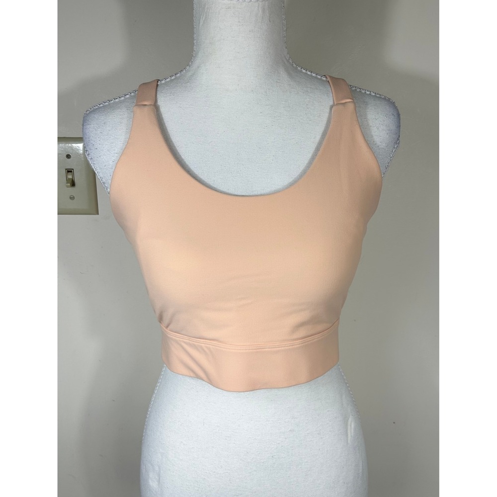 Popflex Ambition Sports Bra Women L Peach Adjustable Racerback Activewear Gym